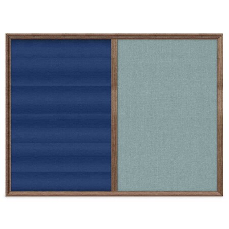 United Visual Products Enclosed Corkboard, 1 Door, 72"x36", 4" Fra UV3425-WHITE-APRICOT